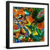 Abstract Vibrant Pattern-null-Framed Premium Giclee Print