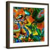 Abstract Vibrant Pattern-null-Framed Premium Giclee Print