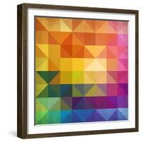 Abstract Vibrant Triangles-art_of_sun-Framed Premium Giclee Print