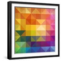 Abstract Vibrant Triangles-art_of_sun-Framed Premium Giclee Print