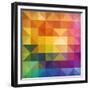 Abstract Vibrant Triangles-art_of_sun-Framed Premium Giclee Print