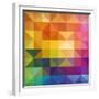 Abstract Vibrant Triangles-art_of_sun-Framed Premium Giclee Print