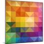 Abstract Vibrant Triangles-art_of_sun-Mounted Premium Giclee Print