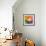 Abstract Vibrant Triangles-art_of_sun-Framed Art Print displayed on a wall