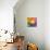 Abstract Vibrant Triangles-art_of_sun-Mounted Art Print displayed on a wall