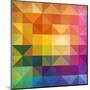 Abstract Vibrant Triangles-art_of_sun-Mounted Art Print