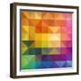 Abstract Vibrant Triangles-art_of_sun-Framed Art Print