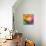 Abstract Vibrant Triangles-art_of_sun-Mounted Art Print displayed on a wall
