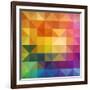 Abstract Vibrant Triangles-art_of_sun-Framed Art Print