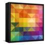 Abstract Vibrant Triangles-art_of_sun-Framed Stretched Canvas