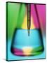 Abstract View of Pipette & Conical Flask-Tek Image-Stretched Canvas