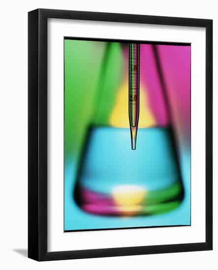 Abstract View of Pipette & Conical Flask-Tek Image-Framed Photographic Print