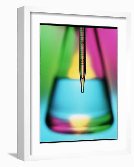 Abstract View of Pipette & Conical Flask-Tek Image-Framed Photographic Print