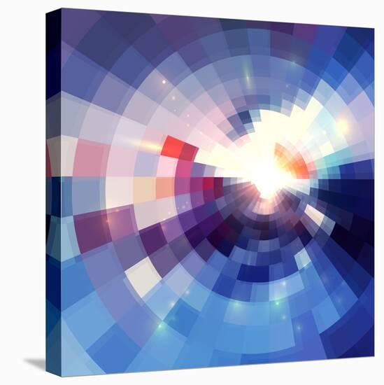 Abstract Violet Shining Circle Tunnel Background-art_of_sun-Stretched Canvas
