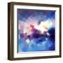 Abstract Violet Shining Circle Tunnel Background-art_of_sun-Framed Art Print