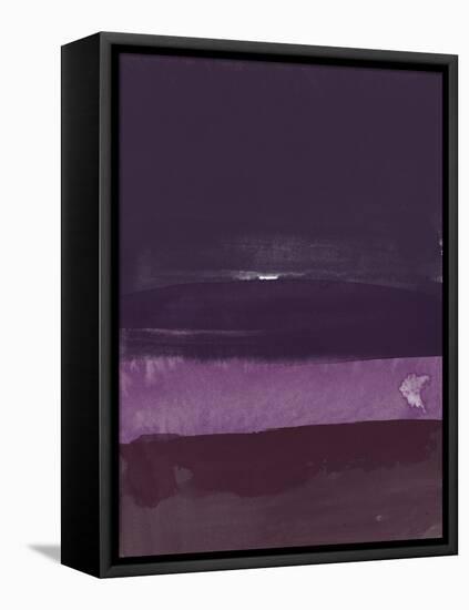 Abstract Violet Watercolor-Hallie Clausen-Framed Stretched Canvas