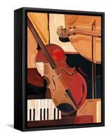 Abstract Violin-Paul Brent-Framed Stretched Canvas