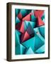 Abstract Wallpaper Consisting of Multicolored Pyramids-Abstract Oil Work-Framed Photographic Print