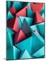 Abstract Wallpaper Consisting of Multicolored Pyramids-Abstract Oil Work-Mounted Photographic Print