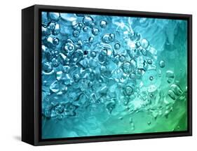 Abstract Water With Bubbles-nikkytok-Framed Stretched Canvas