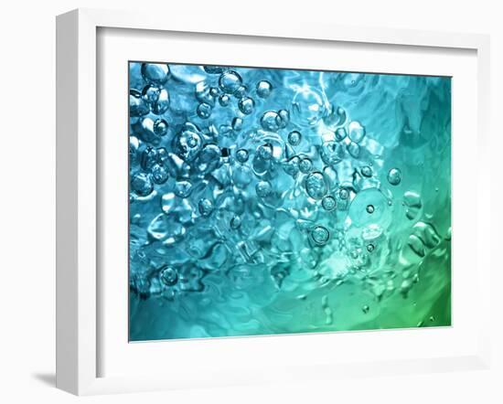 Abstract Water With Bubbles-nikkytok-Framed Photographic Print