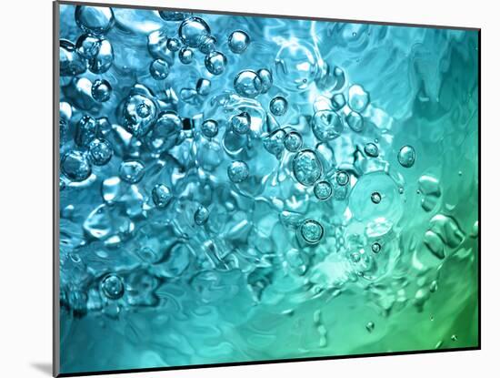 Abstract Water With Bubbles-nikkytok-Mounted Photographic Print