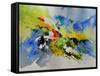 Abstract Watercolor 410141-Pol Ledent-Framed Stretched Canvas