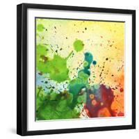 Abstract Watercolor Painting Blot Background-Rudchenko Liliia-Framed Art Print