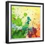 Abstract Watercolor Painting Blot Background-Rudchenko Liliia-Framed Art Print