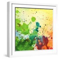 Abstract Watercolor Painting Blot Background-Rudchenko Liliia-Framed Art Print