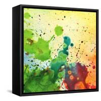 Abstract Watercolor Painting Blot Background-Rudchenko Liliia-Framed Stretched Canvas