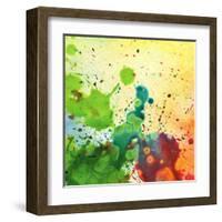 Abstract Watercolor Painting Blot Background-Rudchenko Liliia-Framed Art Print