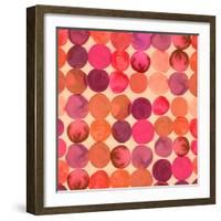 Abstract Watercolored Geometric Circles Seamless Background-Markovka-Framed Art Print