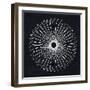 Abstract White Geometric Flower-Eline Isaksen-Framed Art Print