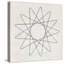 Abstract White Geometric Triangles-Eline Isaksen-Stretched Canvas