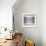 Abstract White Interior of Empty Room with Concrete Walls-Eugene Sergeev-Framed Art Print displayed on a wall