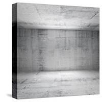 Abstract White Interior of Empty Room with Concrete Walls-Eugene Sergeev-Stretched Canvas