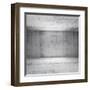 Abstract White Interior of Empty Room with Concrete Walls-Eugene Sergeev-Framed Art Print