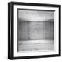 Abstract White Interior of Empty Room with Concrete Walls-Eugene Sergeev-Framed Art Print