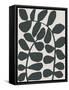 Abstract Wild Botanicals in Black and Beige-null-Framed Stretched Canvas