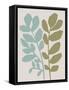 Abstract Wildflowers in Blue and Green-null-Framed Stretched Canvas