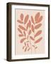 Abstract Wildflowers in Terracotta-null-Framed Art Print