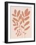 Abstract Wildflowers in Terracotta-null-Framed Art Print