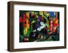 Abstract with Cattle-Franz Marc-Framed Art Print