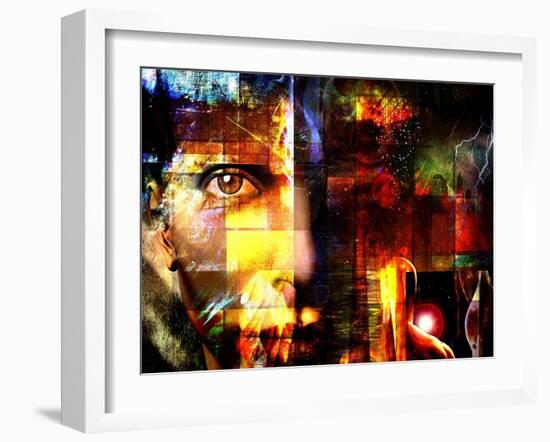 Abstract With Face-rolffimages-Framed Art Print