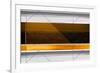 Abstract Yellow and White Lines-NaxArt-Framed Art Print