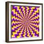 Abstract Yellow Background (Spin Illusion)-Andrey Korshenkov-Framed Art Print