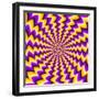 Abstract Yellow Background (Spin Illusion)-Andrey Korshenkov-Framed Art Print