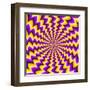 Abstract Yellow Background (Spin Illusion)-Andrey Korshenkov-Framed Art Print