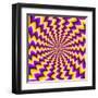 Abstract Yellow Background (Spin Illusion)-Andrey Korshenkov-Framed Art Print